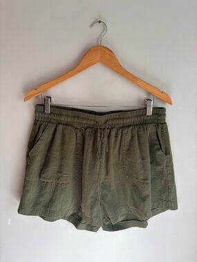 zeagoo Olive Green Women's Drawstring Lounge Shorts